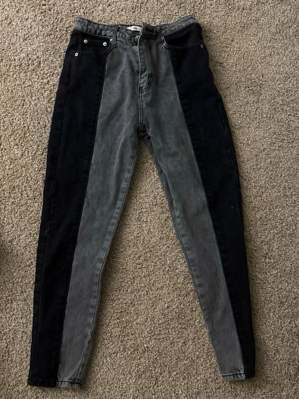 Two-Toned Jeans - Black & Gray